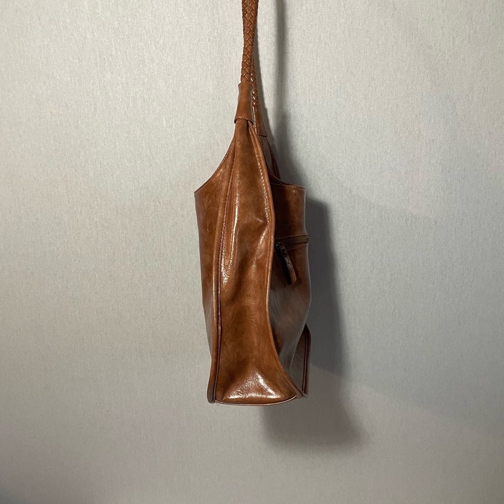 Brown Leather Hobo Shoulder Bag - Picture 4 of 12